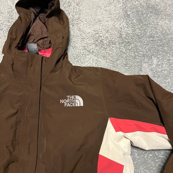 The North Face Coat Womens Medium Hyvent 3 in 1 Ski Winter Hooded Jacket Brown - Picture 2 of 11